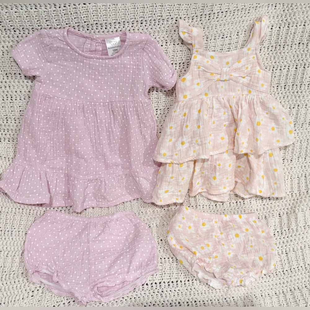 Baby girl dresses - size 12M